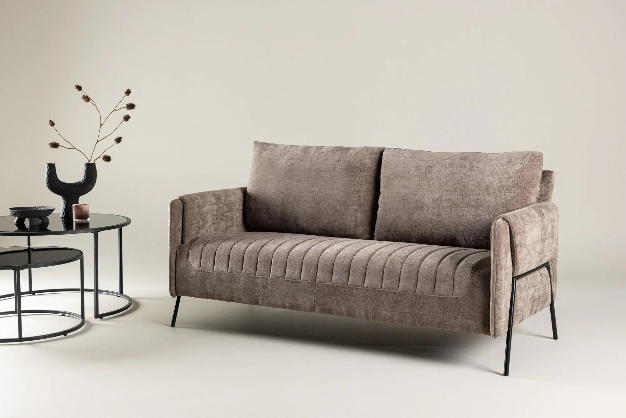 Canapé 2 places Indigo - 77X165X85 - Polyester