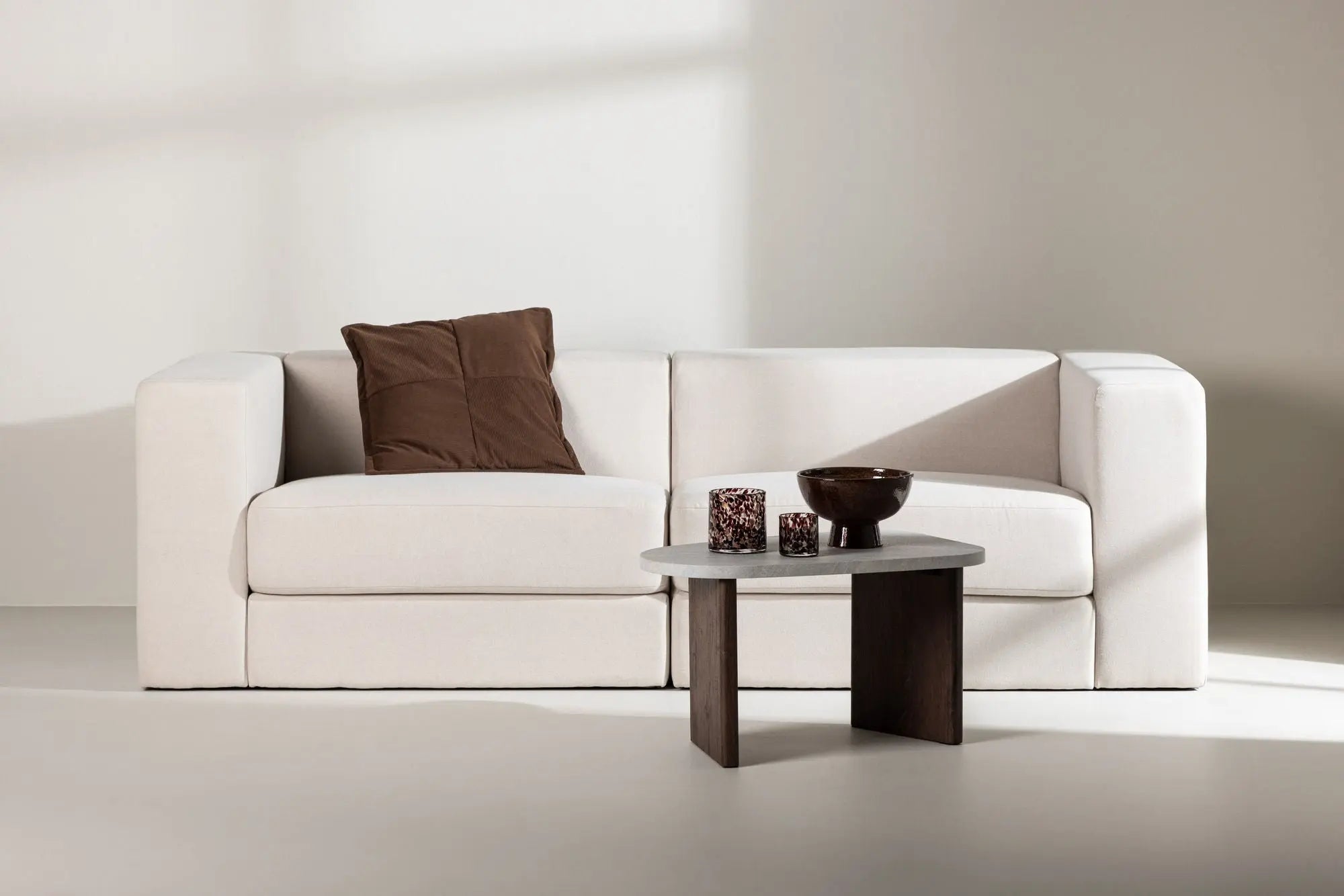 Canapé 3 places Lumi - 94X238X70 - Polyester Lin
