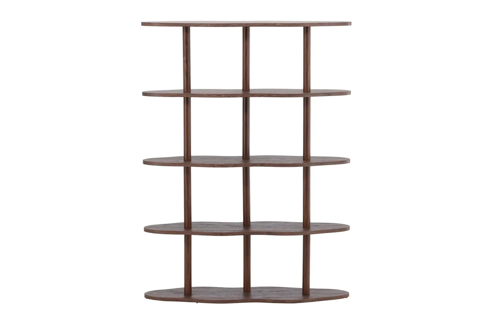 Moln Bookcase 105x30x140 cm - MDF with Mocca 3D Paper  Loome