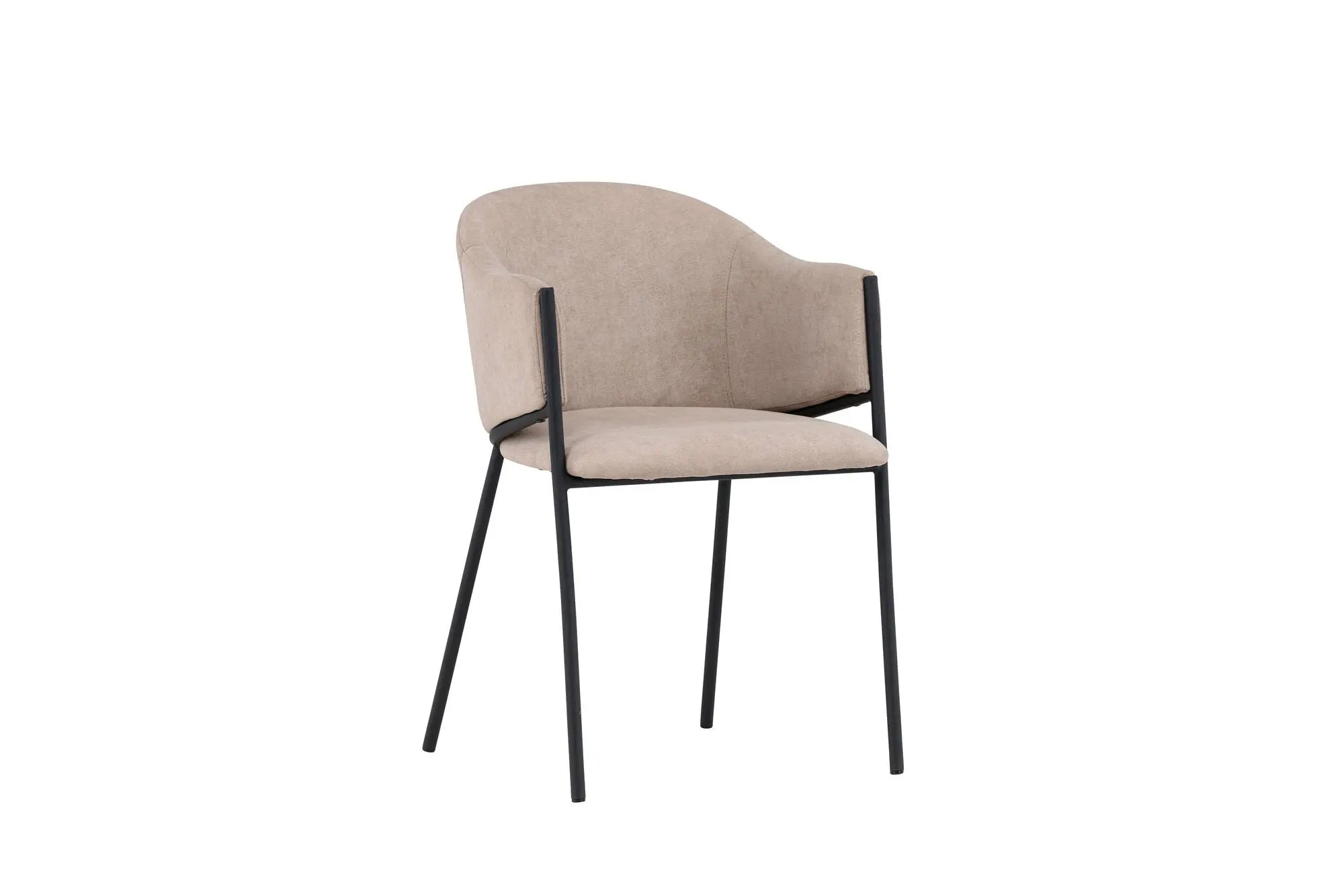 Lot de 2 chaises de salle à manger Evelina - 58*54*80 - Polyester Lin
