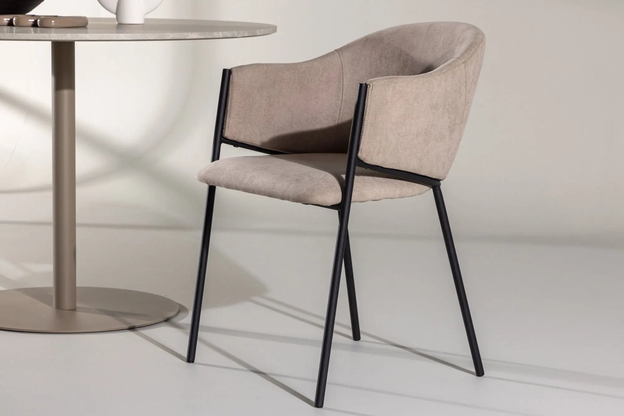 Lot de 2 chaises de salle à manger Evelina - 58*54*80 - Polyester Lin