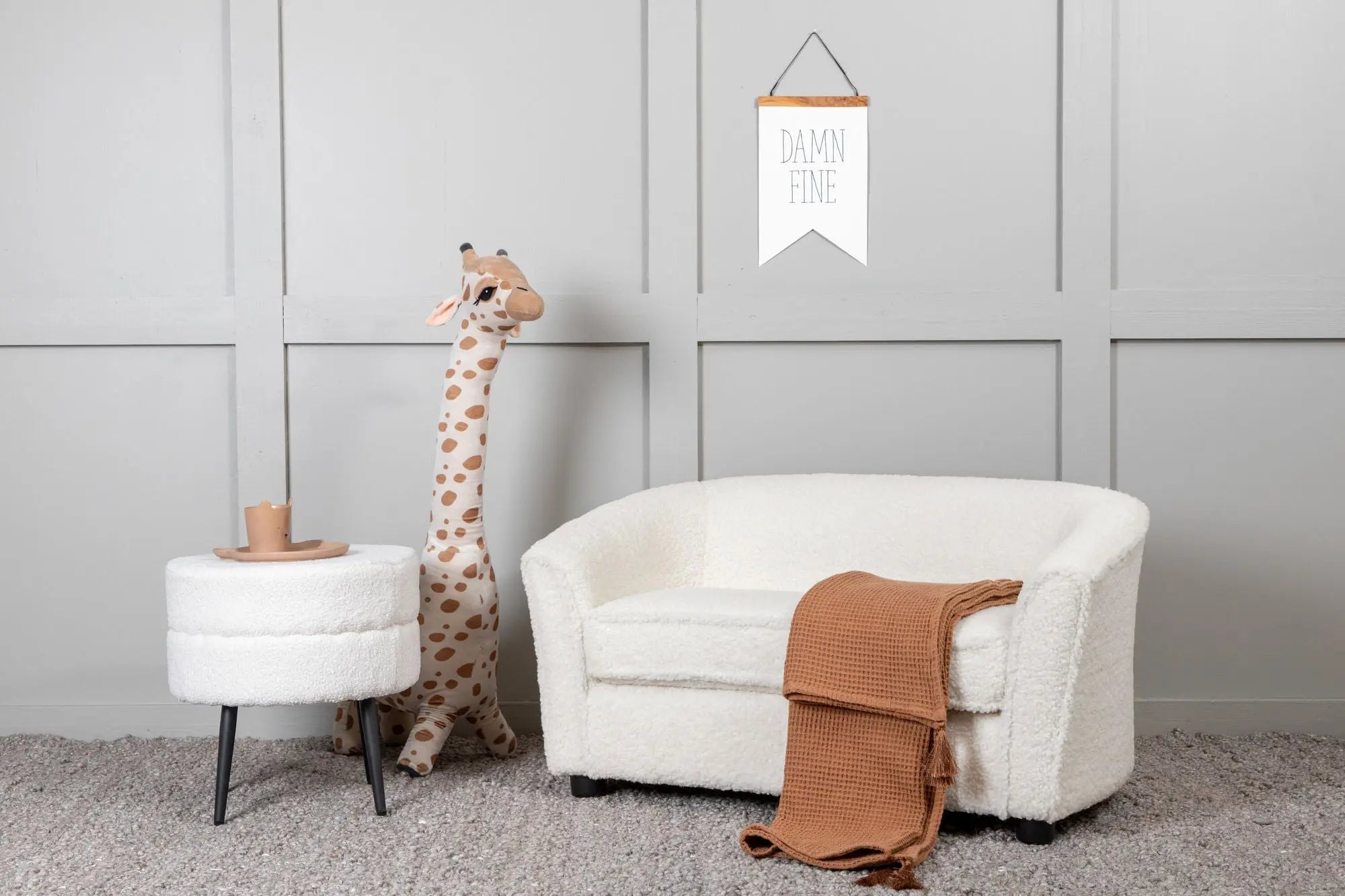 Canapé pour enfants Måna - 90 x 62 - Nounours en polyester
