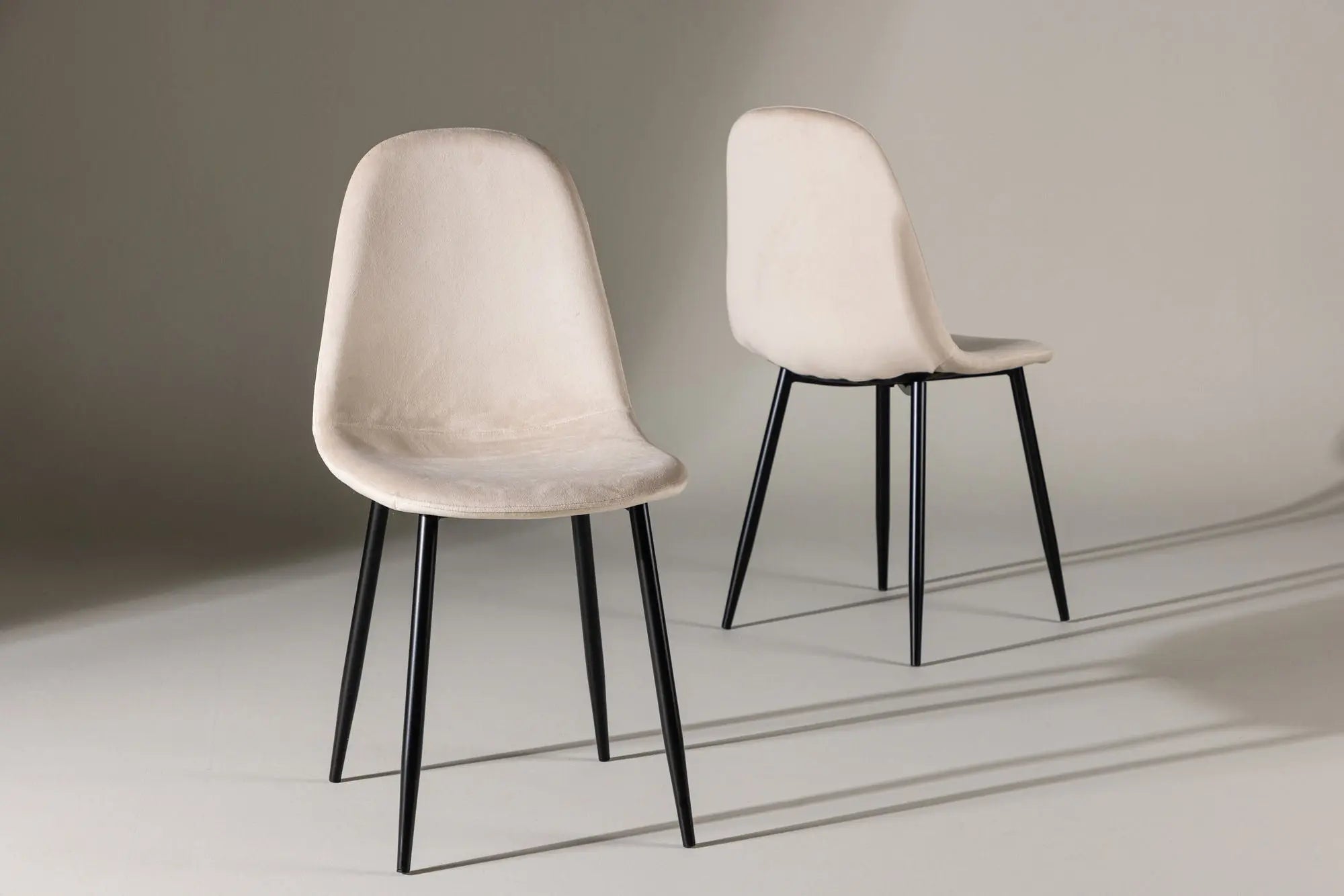 Lot de 2 chaises de salle à manger Polar - 53 x 88 x 46 - Polyester Velvet