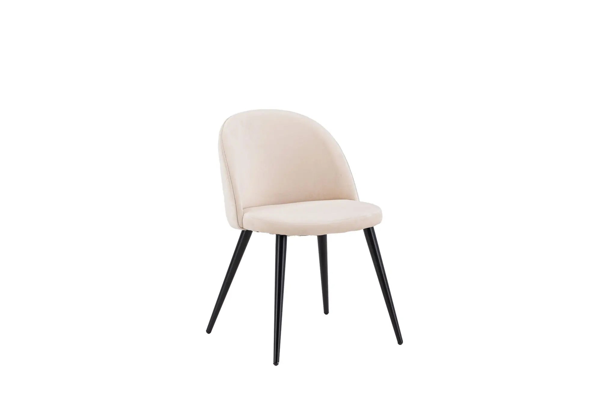 Lot de 2 chaises de salle à manger Velvet - 57 x 76,5 x 50 - Polyester Lin
