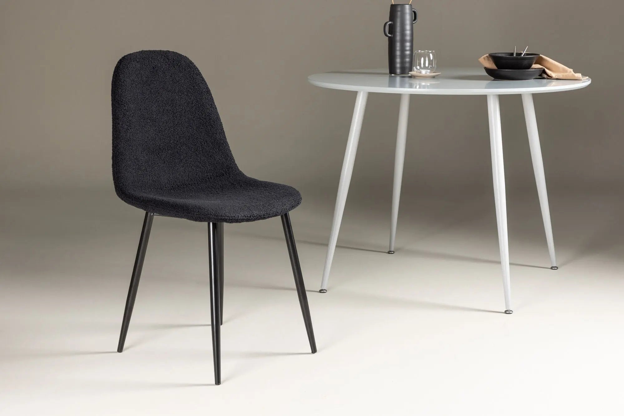 Lot de 2 chaises de salle à manger Polar - 53 x 88 x 46 - Nounours en polyester