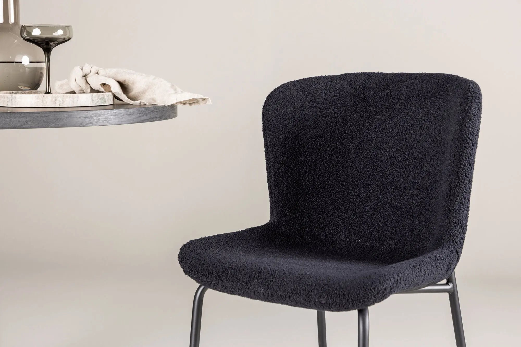 Lot de 2 chaises de salle à manger Modesto - 55*50*81 - Nounours en polyester