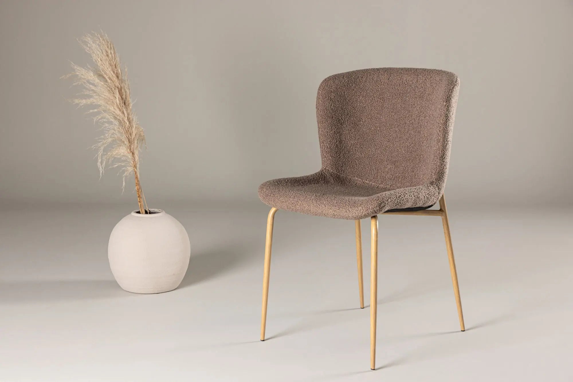 Lot de 2 chaises de salle à manger Modesto - 55*50*81 - Nounours en polyester