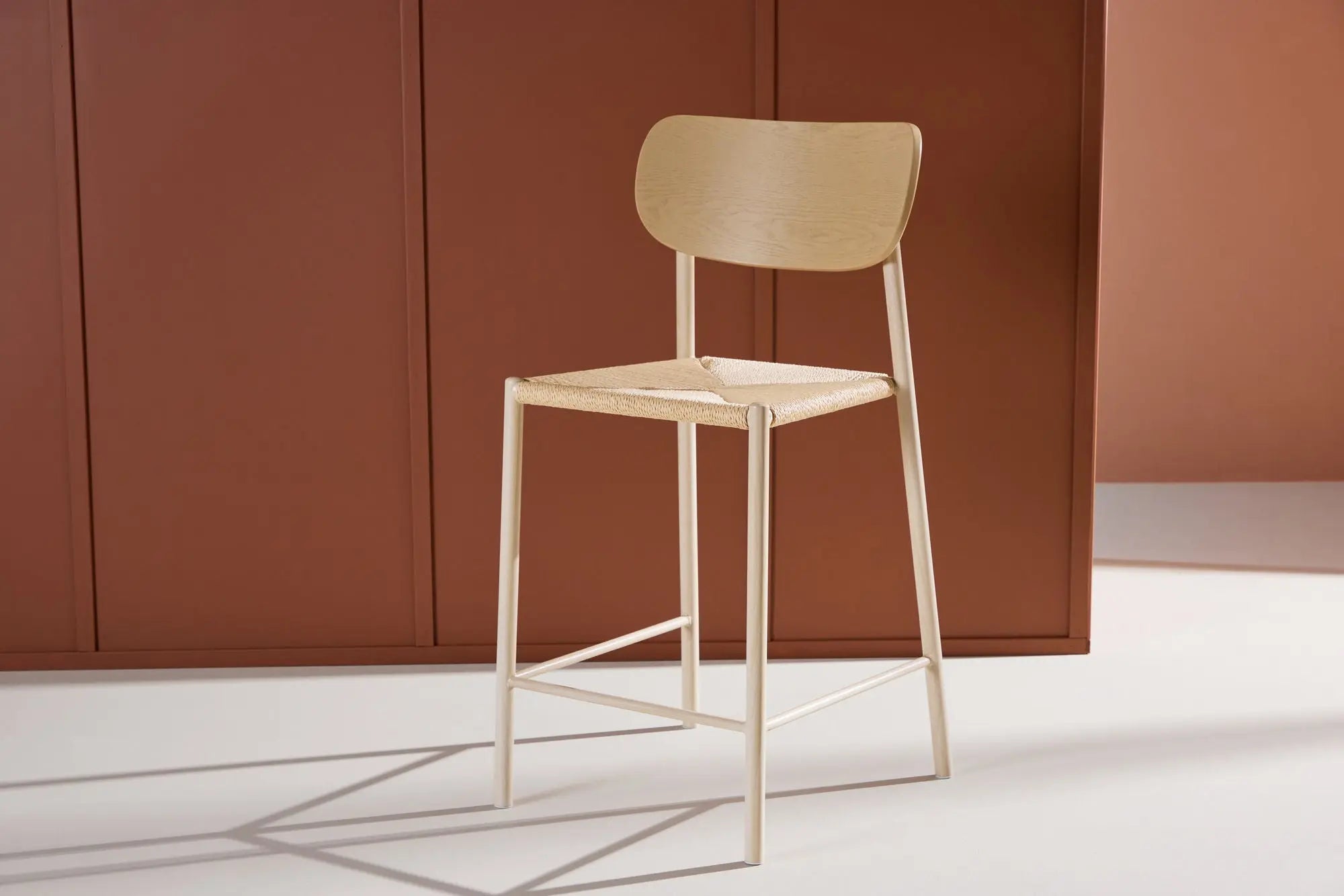 Tabouret de bar Polly - 55 x 52 x 101 - Rotin