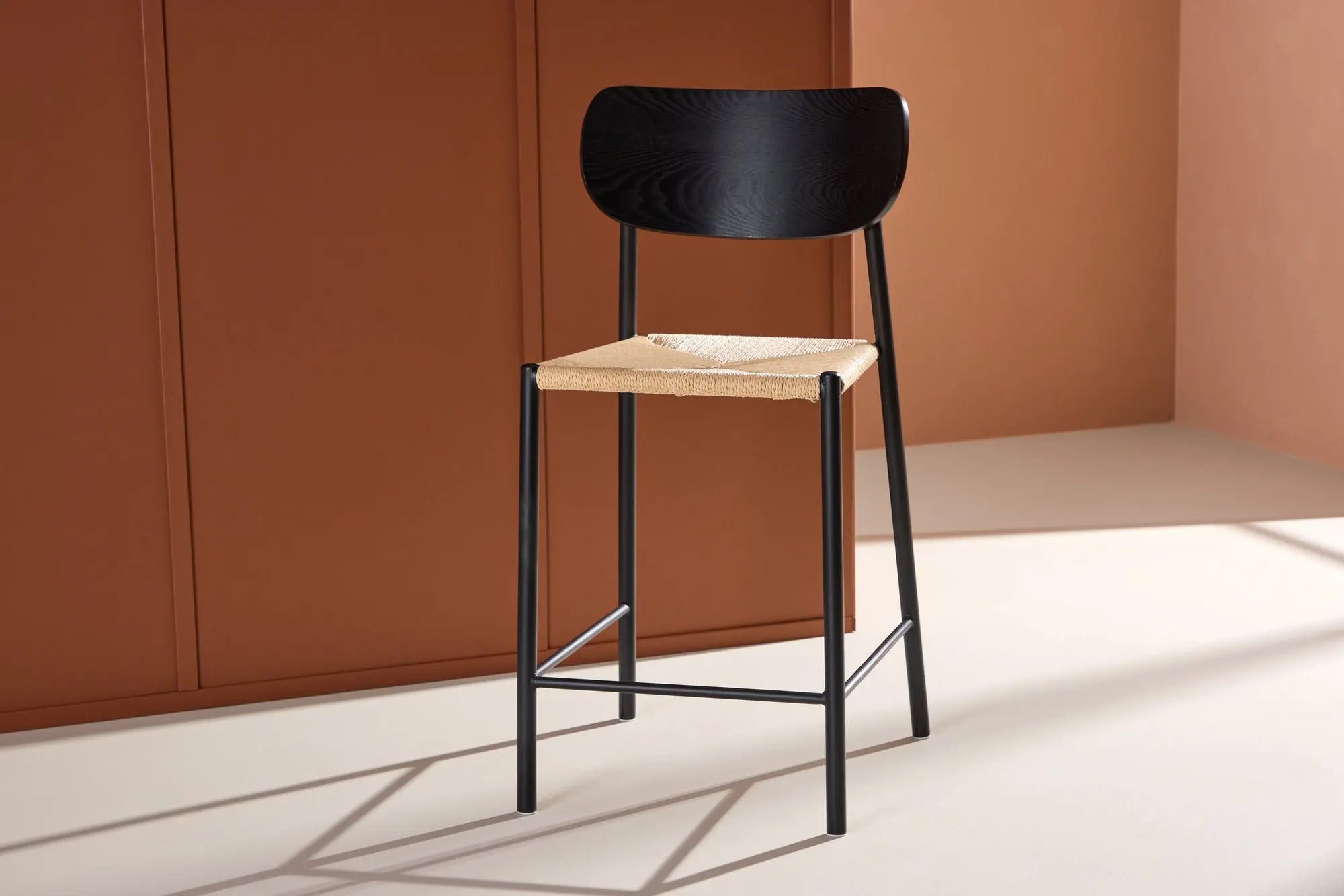 Tabouret de bar Polly - 55 x 52 x 101 - Rotin