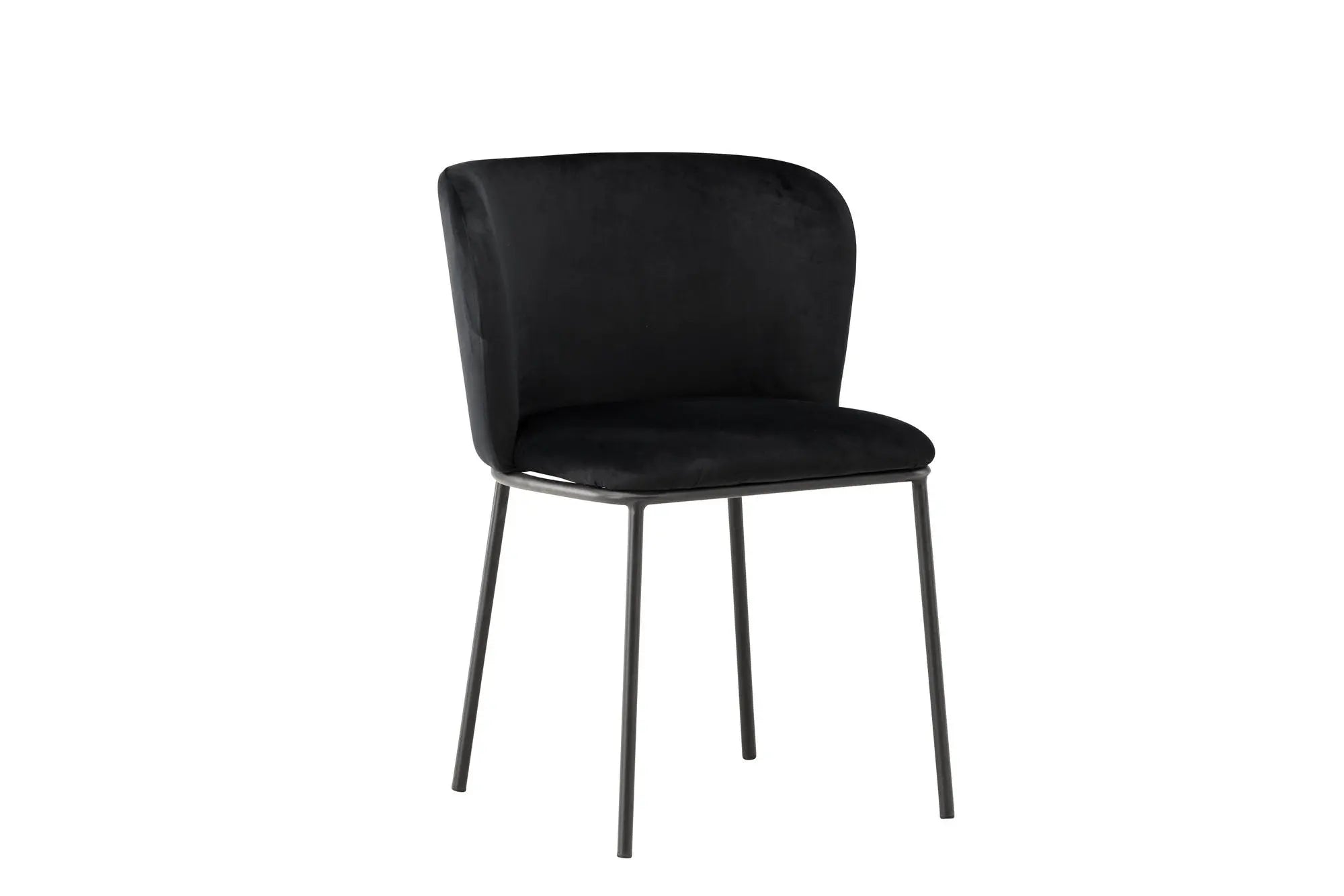 Lot de 2 chaises de salle à manger Edina - 56 x 58 x 76 - Polyester Velvet