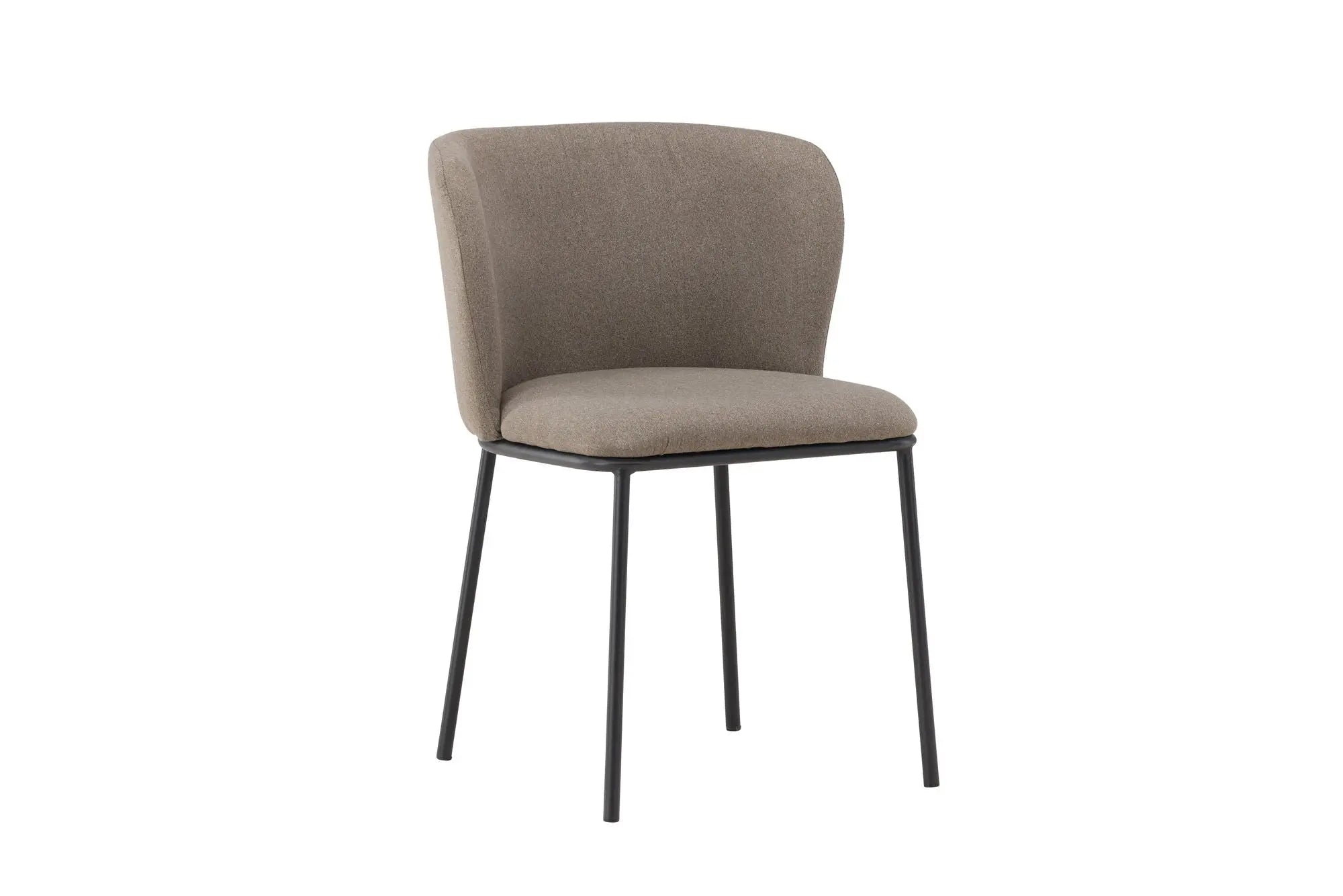 Lot de 2 chaises de salle à manger Edina - 56 x 58 x 76 - Polyester Lin