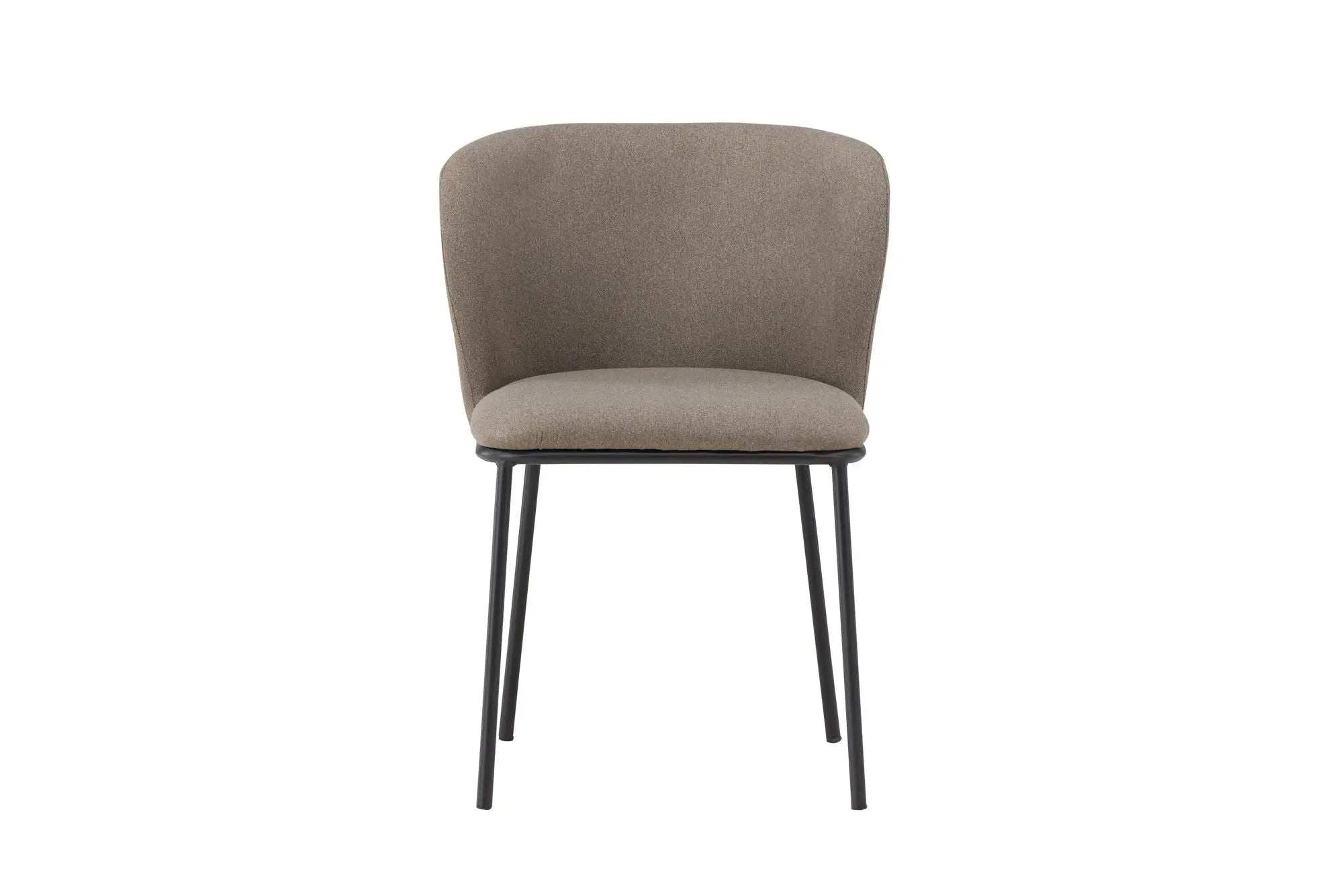 Lot de 2 chaises de salle à manger Edina - 56 x 58 x 76 - Polyester Lin
