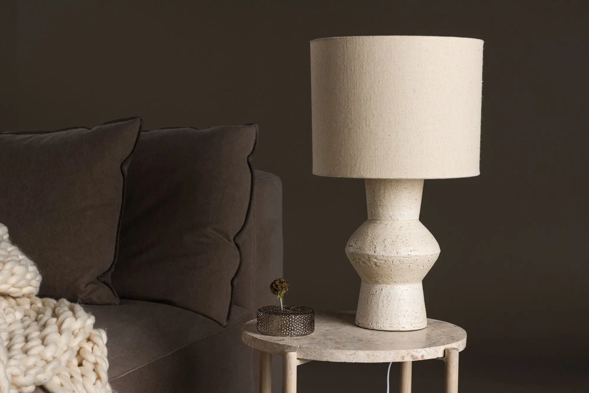 Lampe de table Valön - ø30,5 - Terre cuite