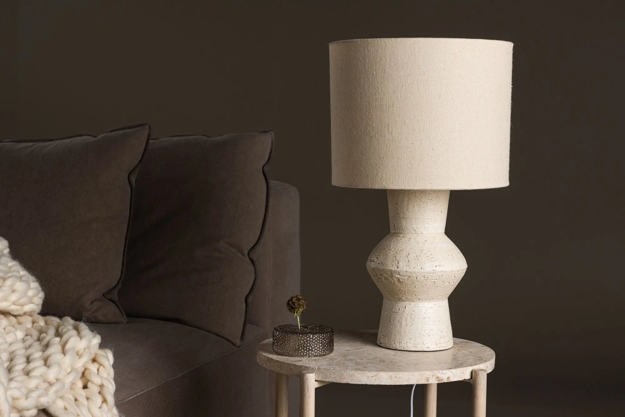 Lampe de table Valön - ø30,5 - Terre cuite