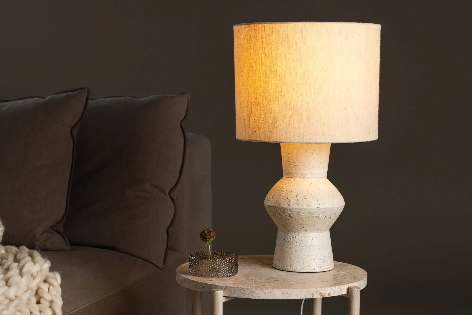 Lampe de table Valön - ø30,5 - Terre cuite