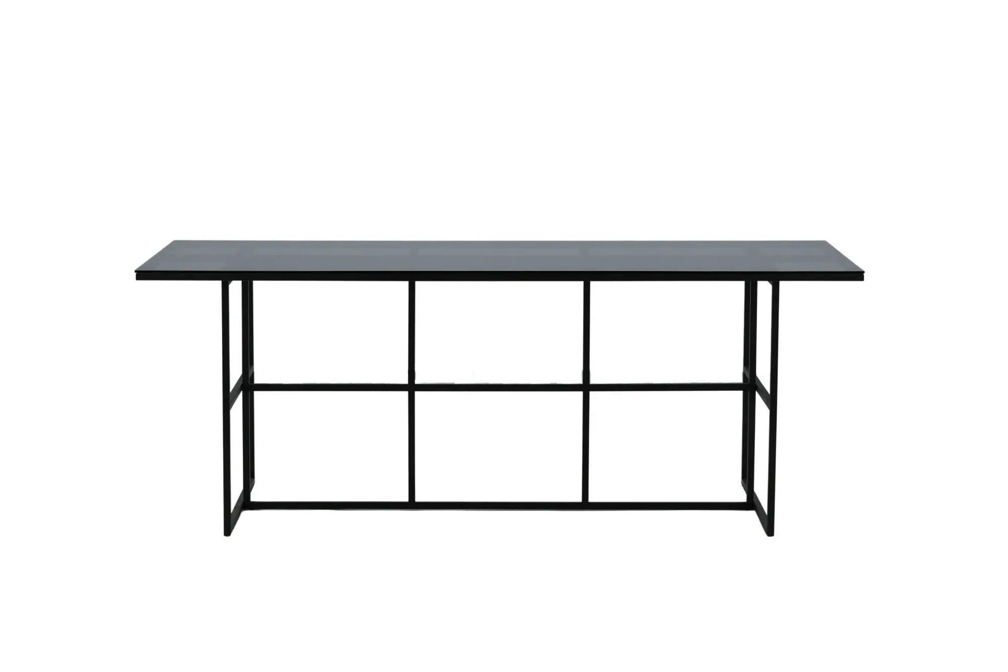 Table à manger Leif - 74 x 200 x 90 - Verre