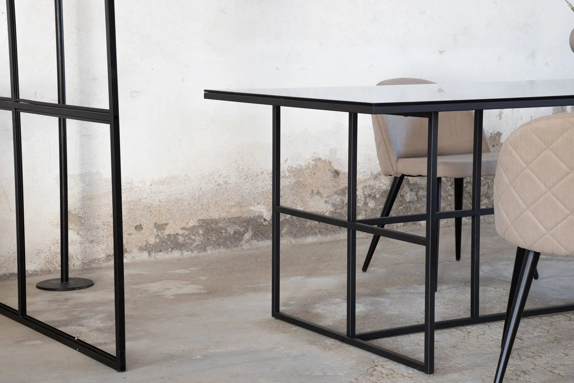 Table à manger Leif - 74 x 200 x 90 - Verre