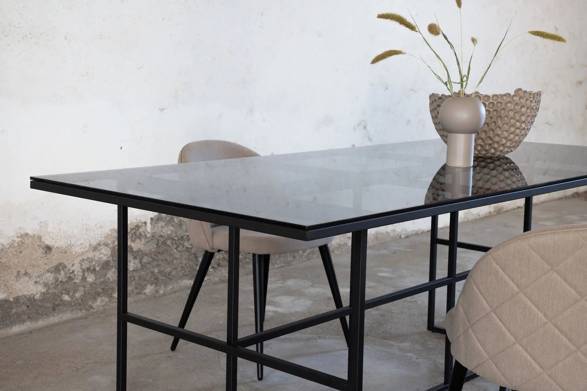 Table à manger Leif - 74 x 200 x 90 - Verre