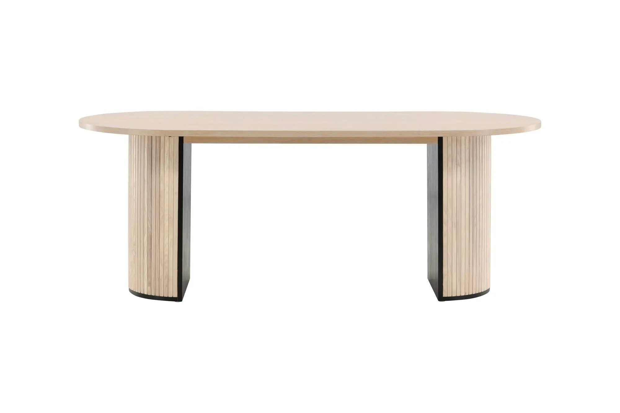 Table à manger ovale Bianca - 75 x 200 x 90 - Facettes