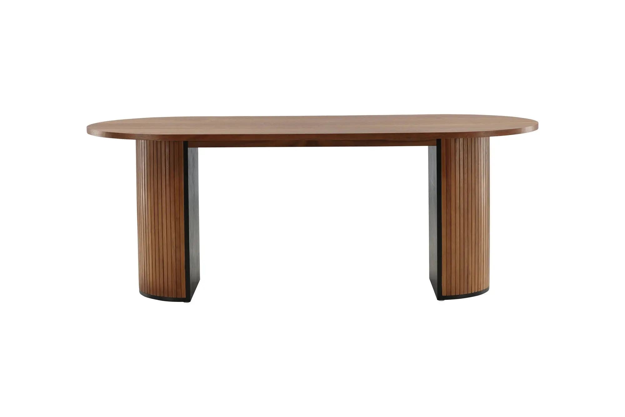Table à manger ovale Bianca - 75 x 200 x 90 - Facettes
