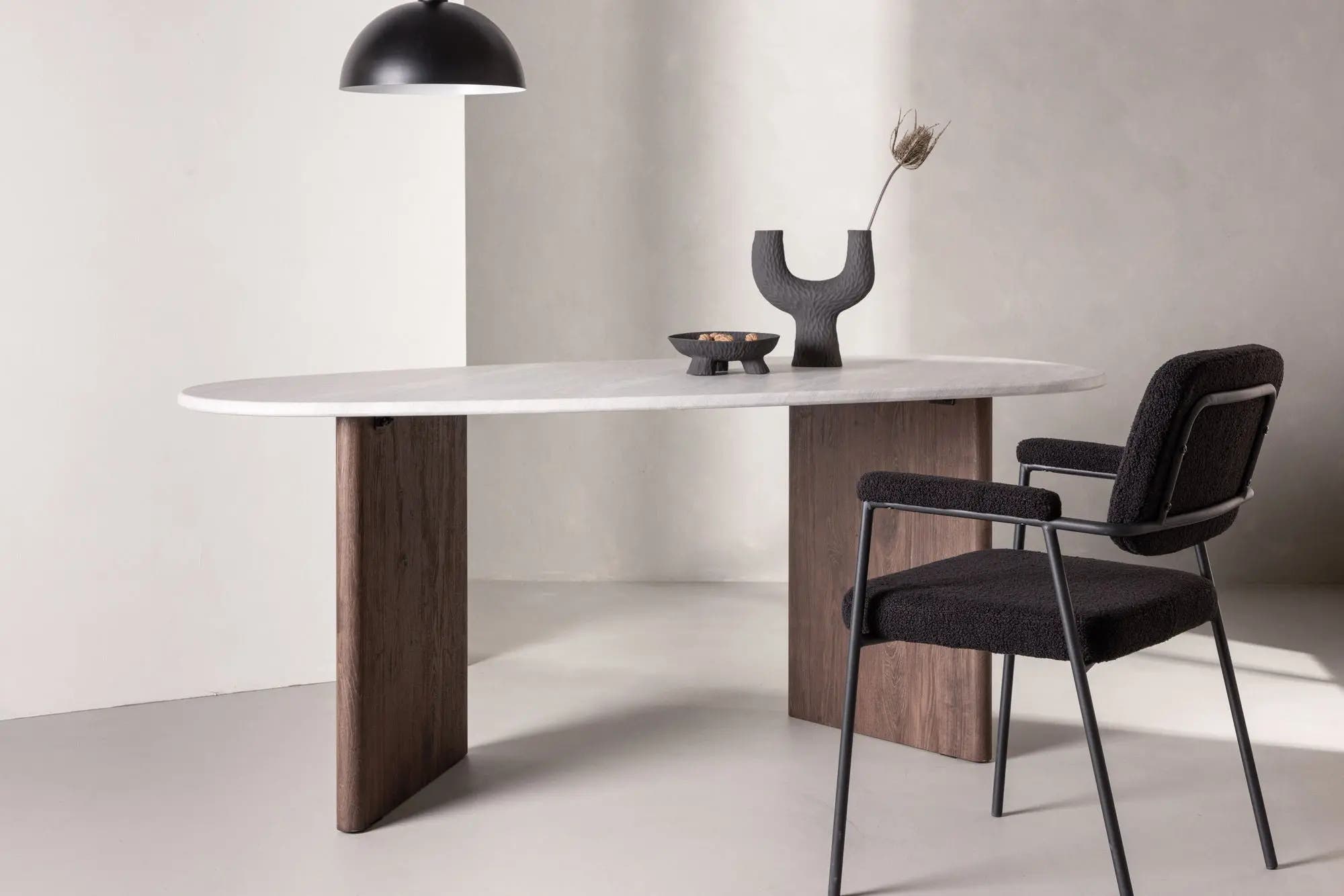 Table à manger ovale Grönvik - 90 x 180 - MDF