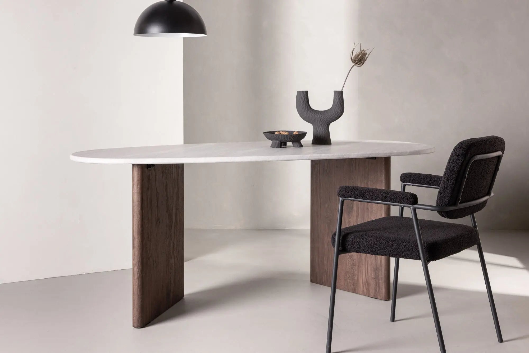 Table à manger ovale Grönvik - 90 x 180 - MDF