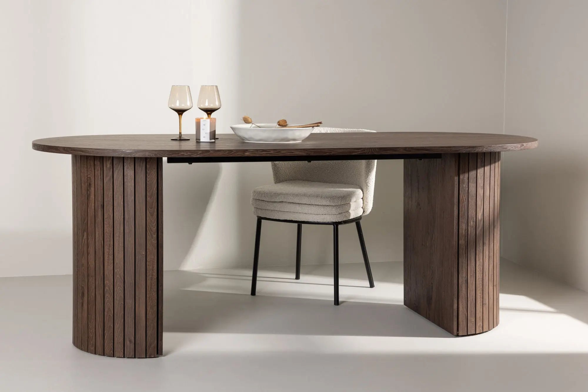 Table à manger ovale Härön - 90 x 200 - MDF