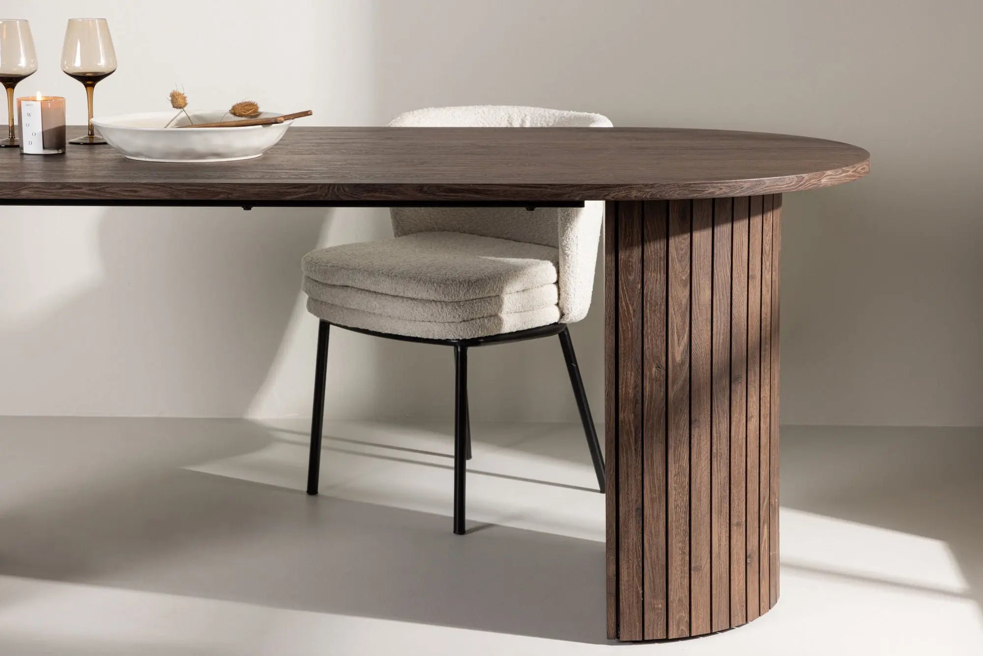 Table à manger ovale Härön - 90 x 200 - MDF