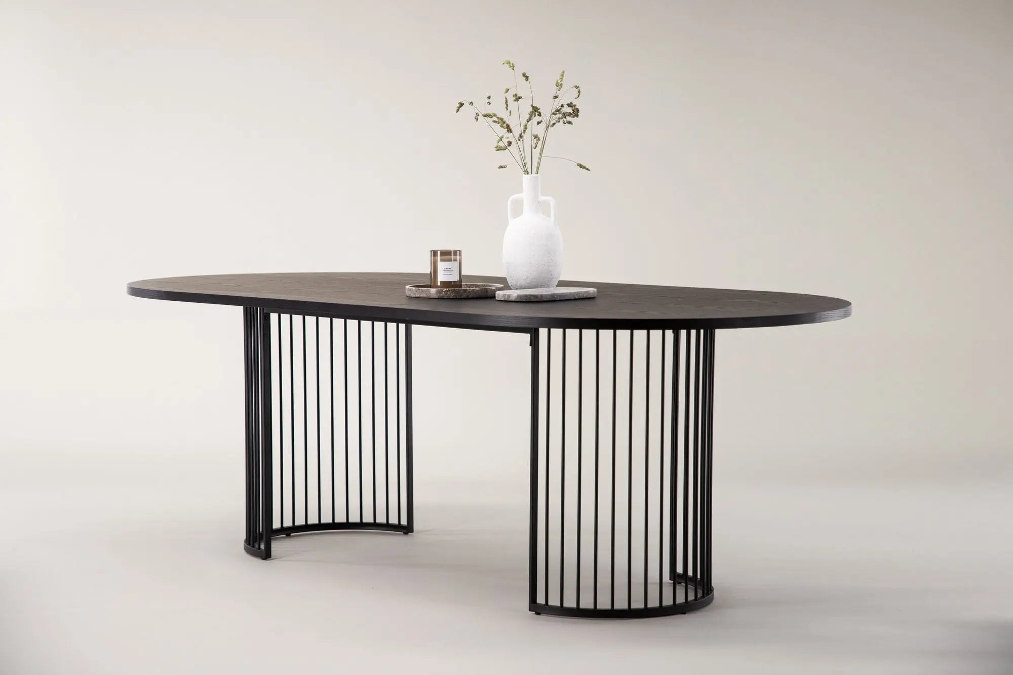 Table à manger ovale Hamneskär - 110 x 220 - MDF