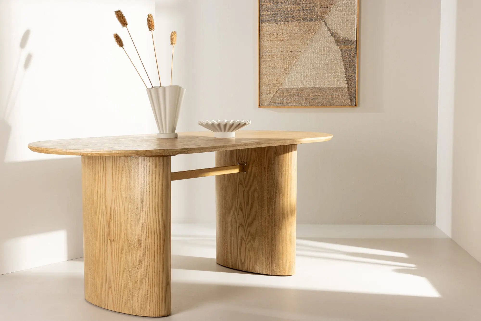 Table à manger ovale Isolde - 90 x 180 - MDF