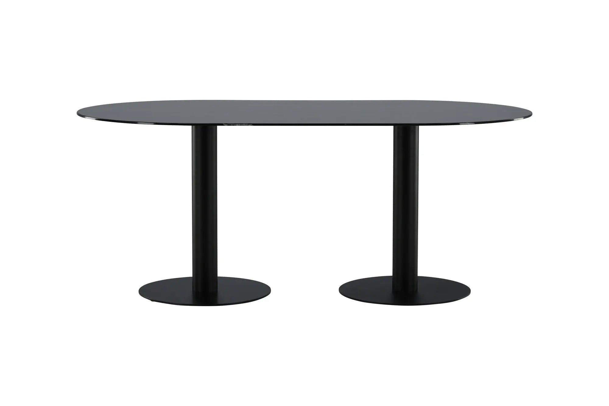 Table à manger ovale Pillan - 180 x 74 x 100 - Verre