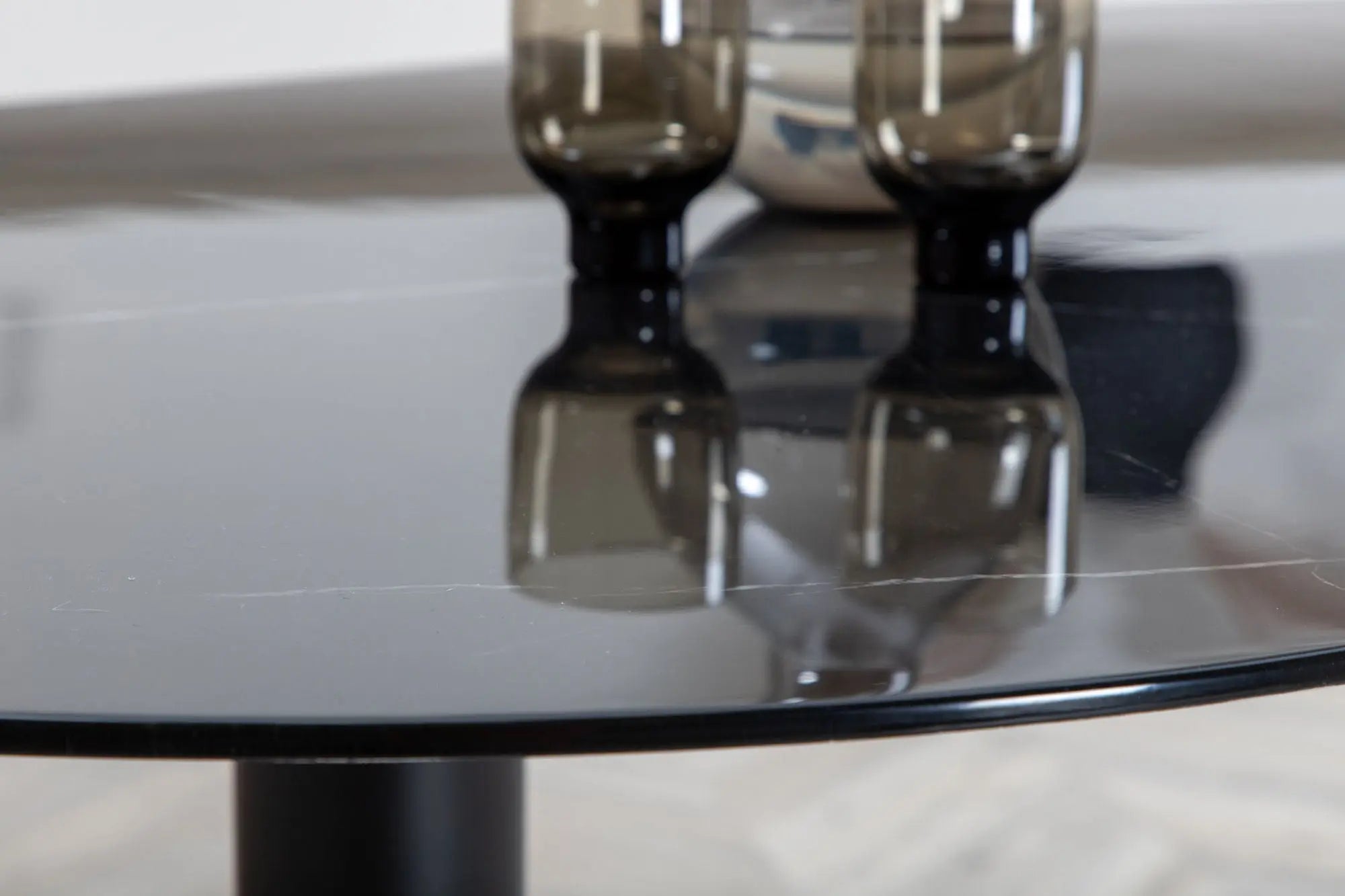 Table à manger ovale Pillan - 180 x 74 x 100 - Verre