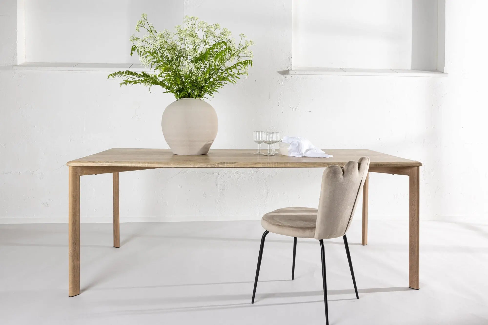 Table à manger rectangulaire Damon - 90 x 200 - MDF