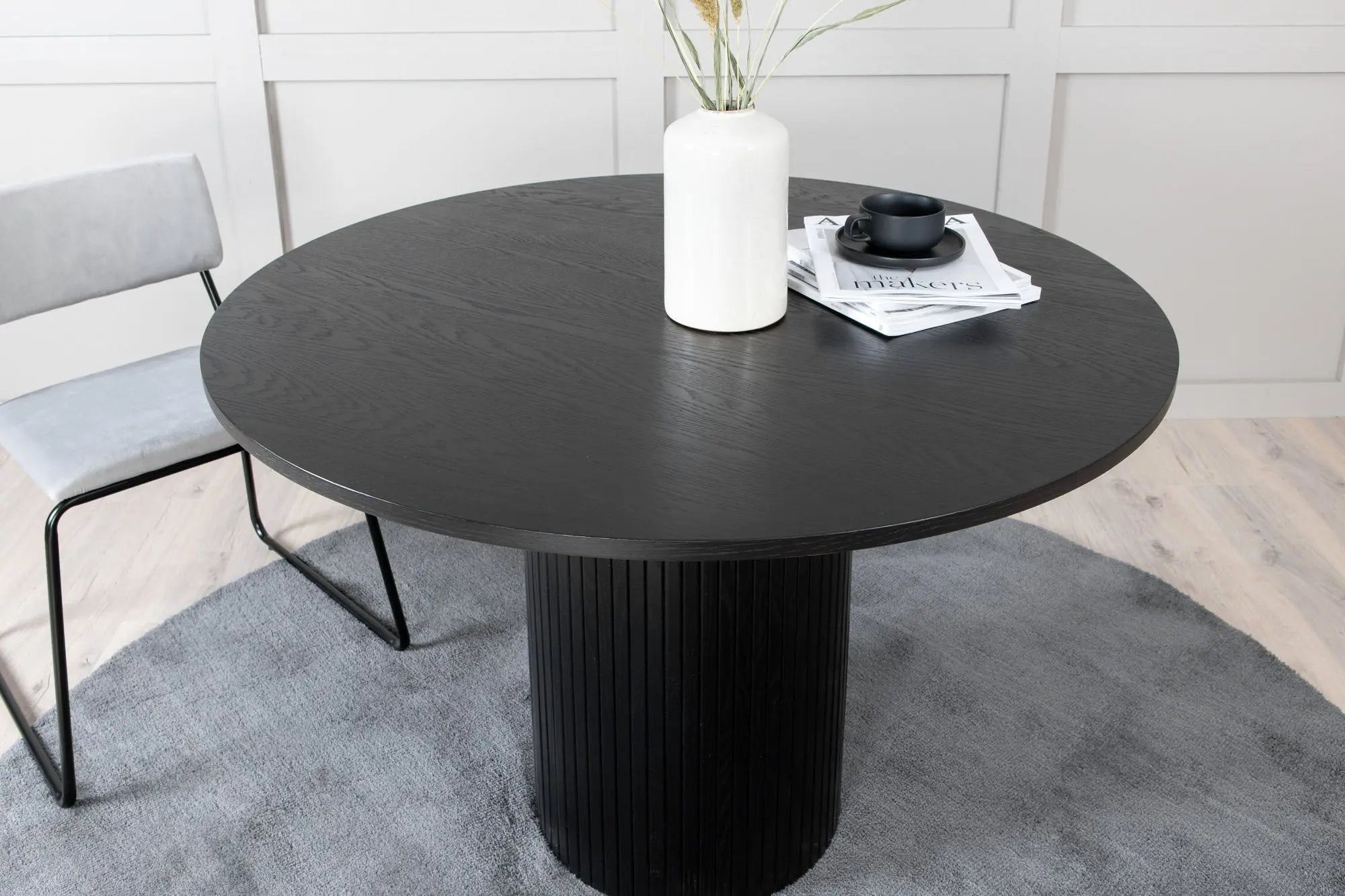 Table à manger ronde Bianca - ø110 - Facettes
