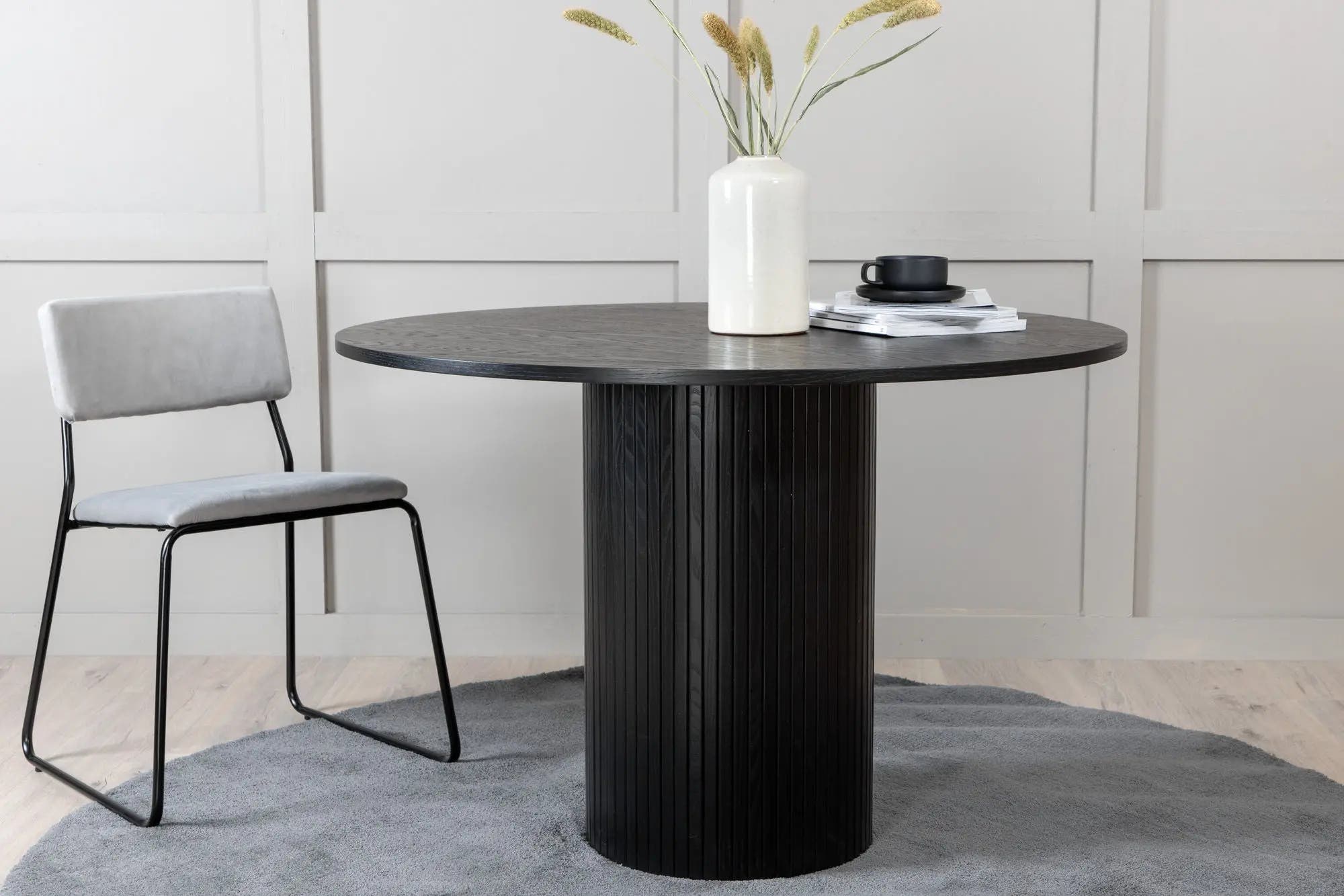 Table à manger ronde Bianca - ø110 - Facettes