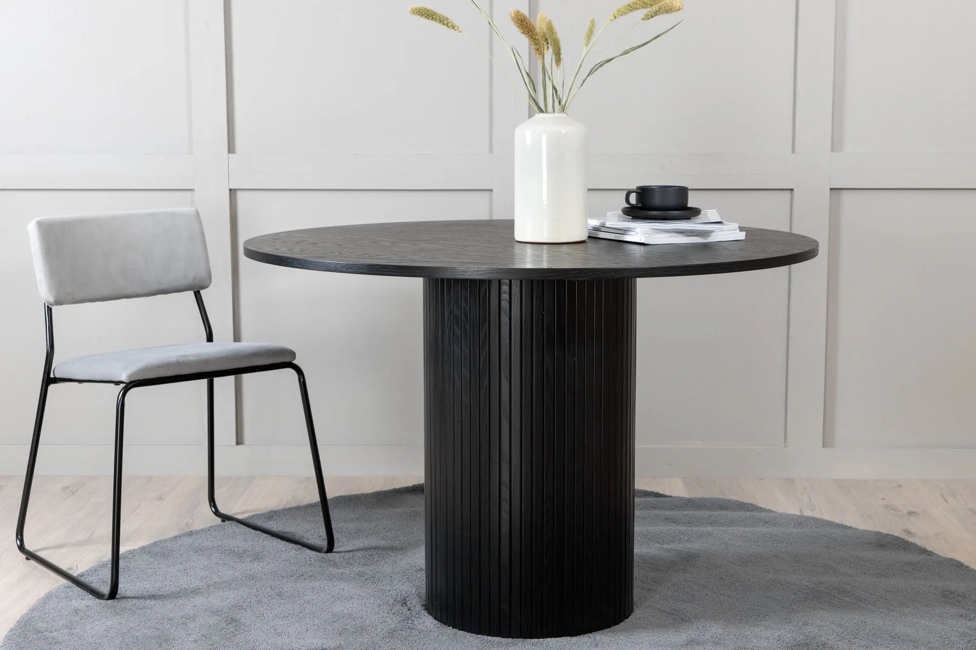 Table à manger ronde Bianca - ø110 - Facettes
