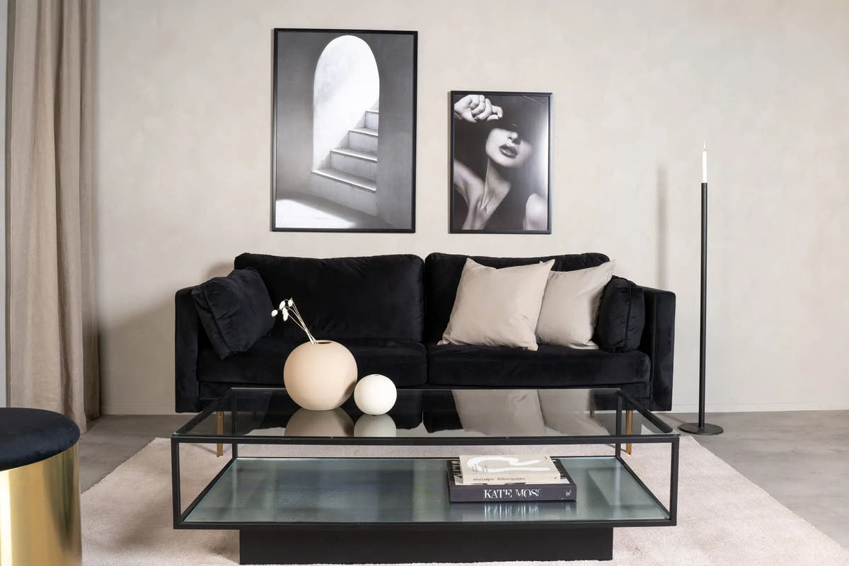 Table basse Maglehem - 37,5 x 130 x 60 - Verre