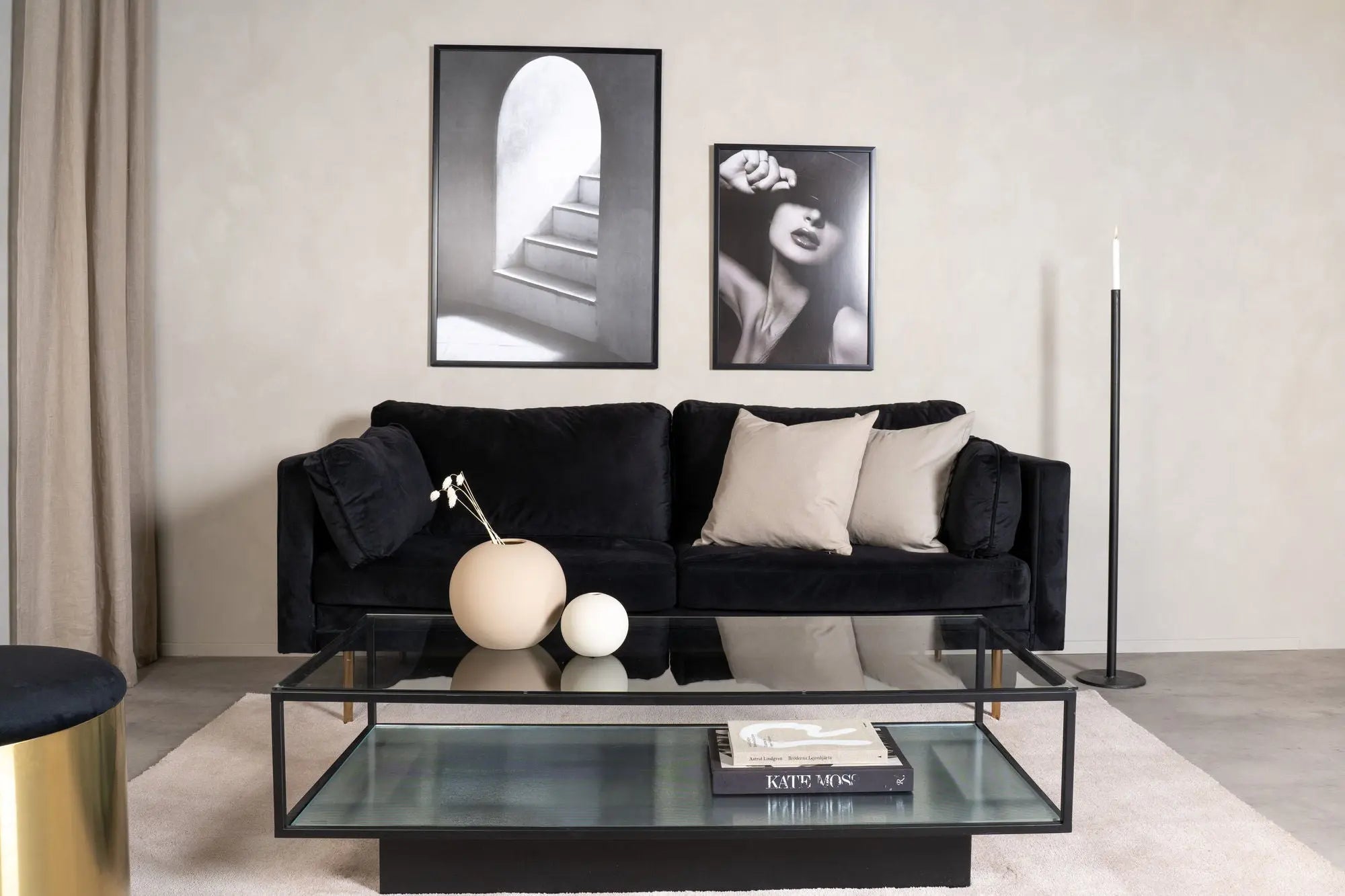 Table basse Maglehem - 37,5 x 130 x 60 - Verre