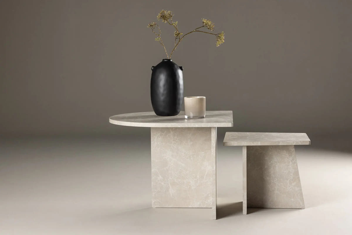 Table basse Sala - Table 1: 60 cm Table 2: 40 cm x Table 1: 60 cm Table 2: 40 cm - MDF