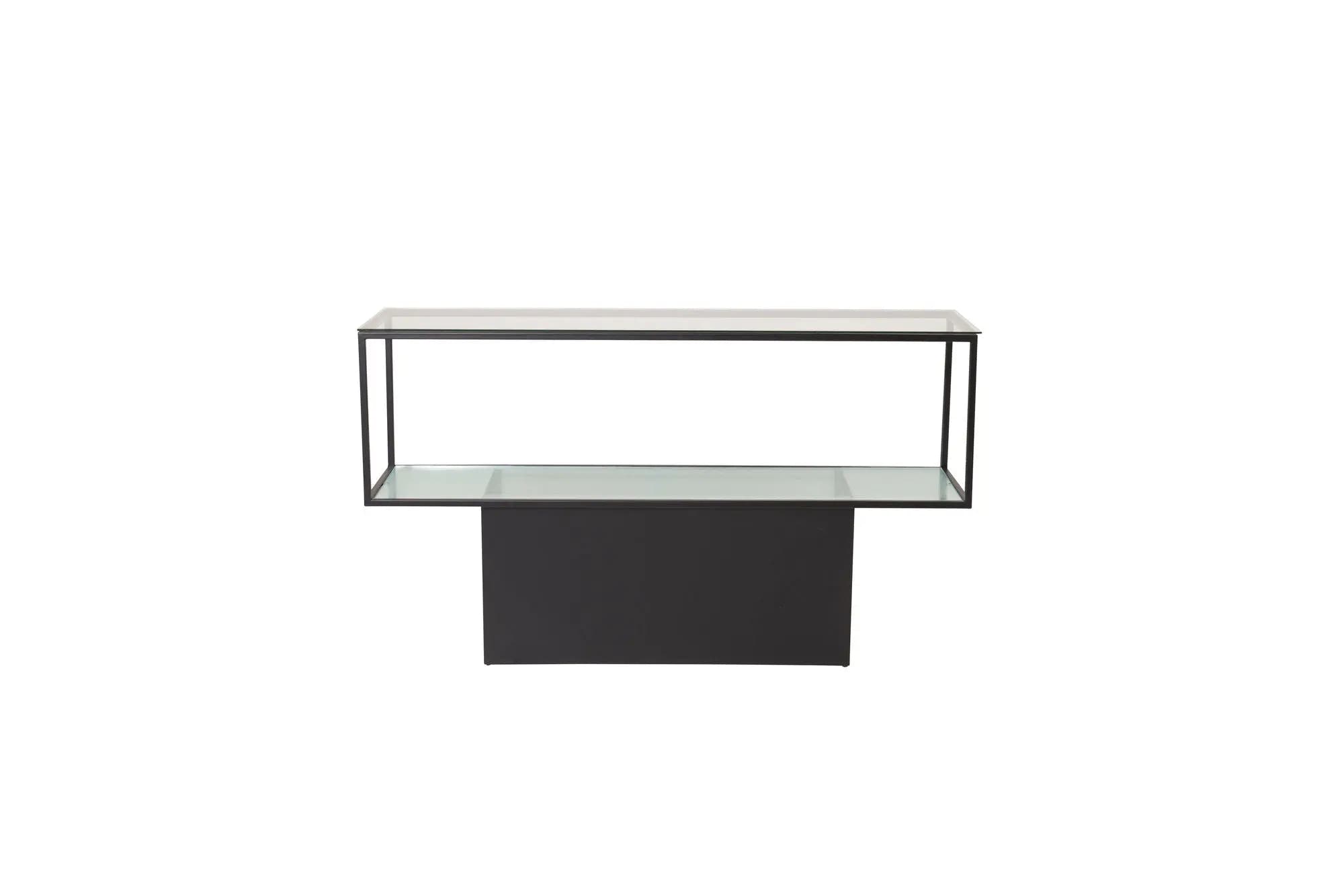 Table d'appoint Maglehem - 74 x 130 x 35 - Verre
