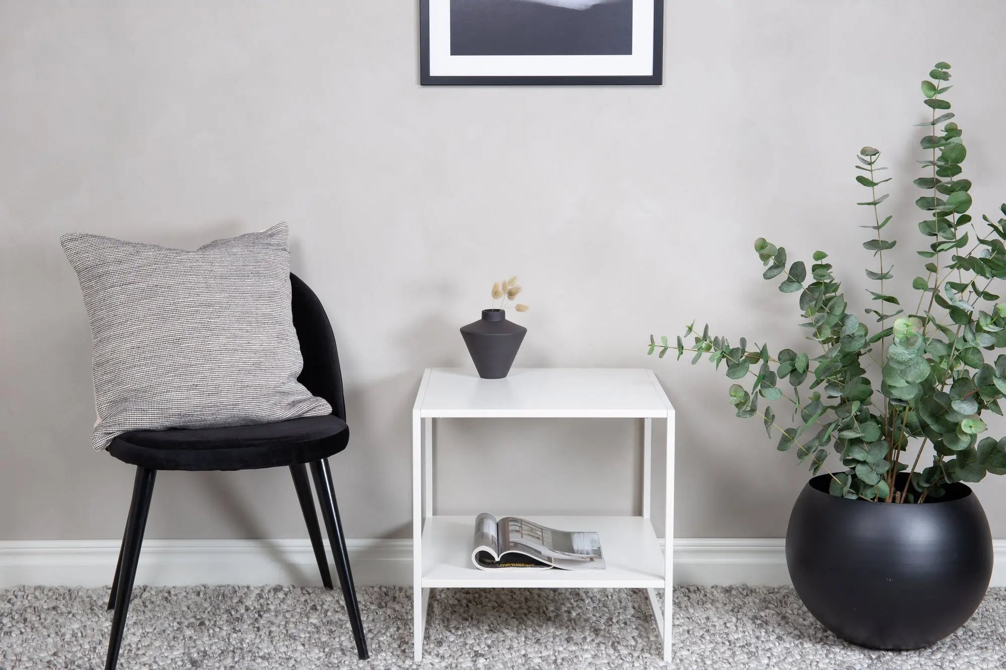 Table d'appoint avec étagère Staal - 50 x 50 - Acier