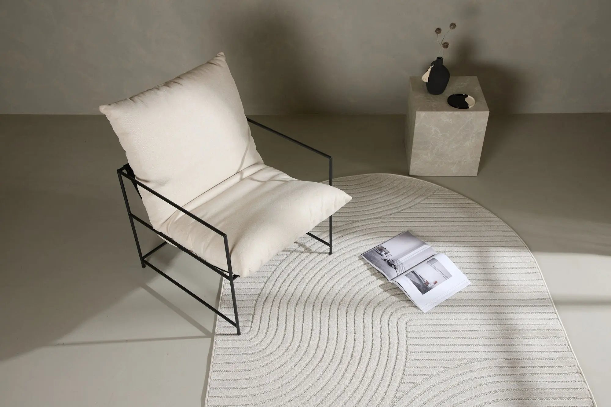Tapis ovale Vince - 230*160cm - 160 x 230 - Polypropylène