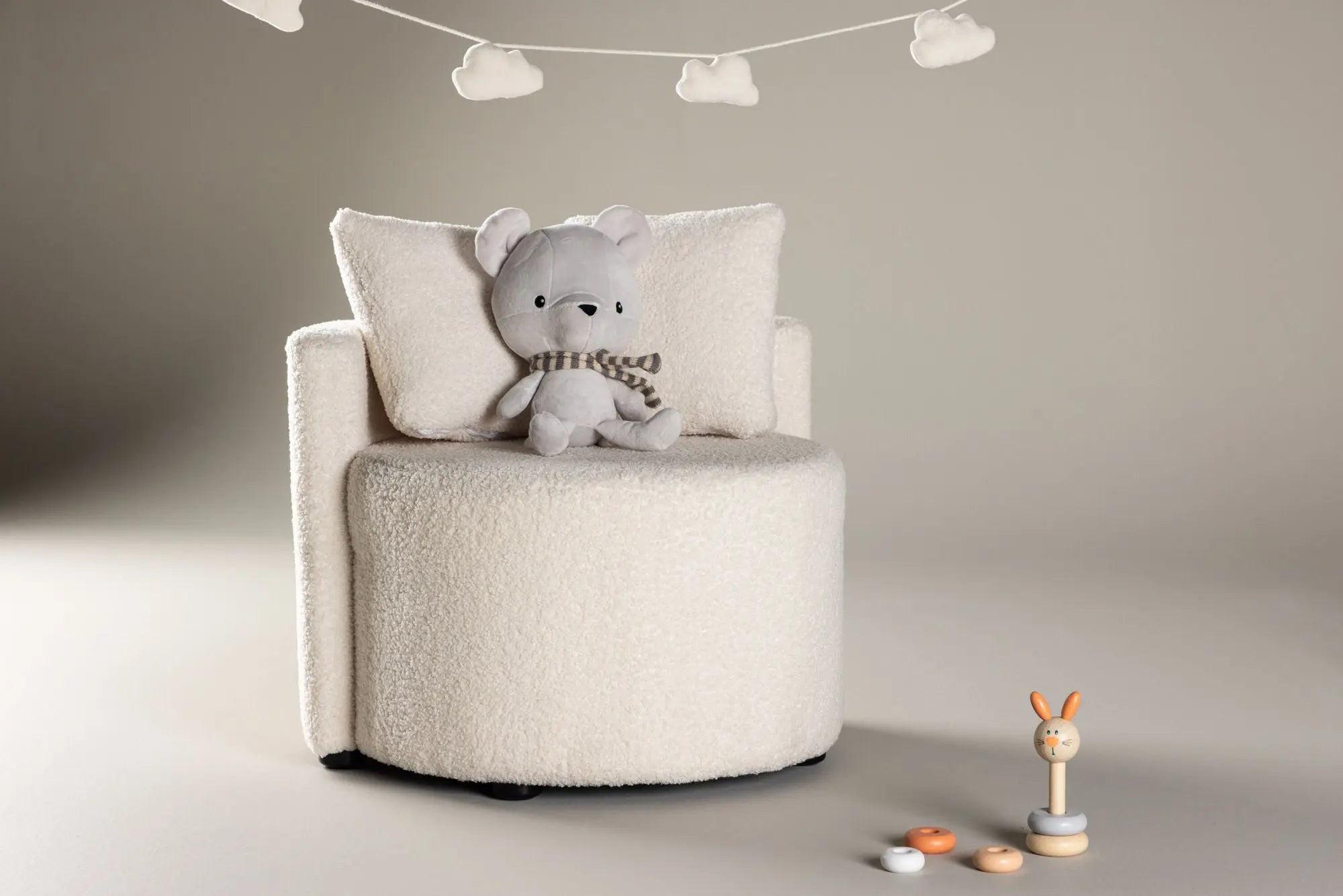 Canapé 2 places Kelso Kids - 56 x 55,5 - Nounours en polyester
