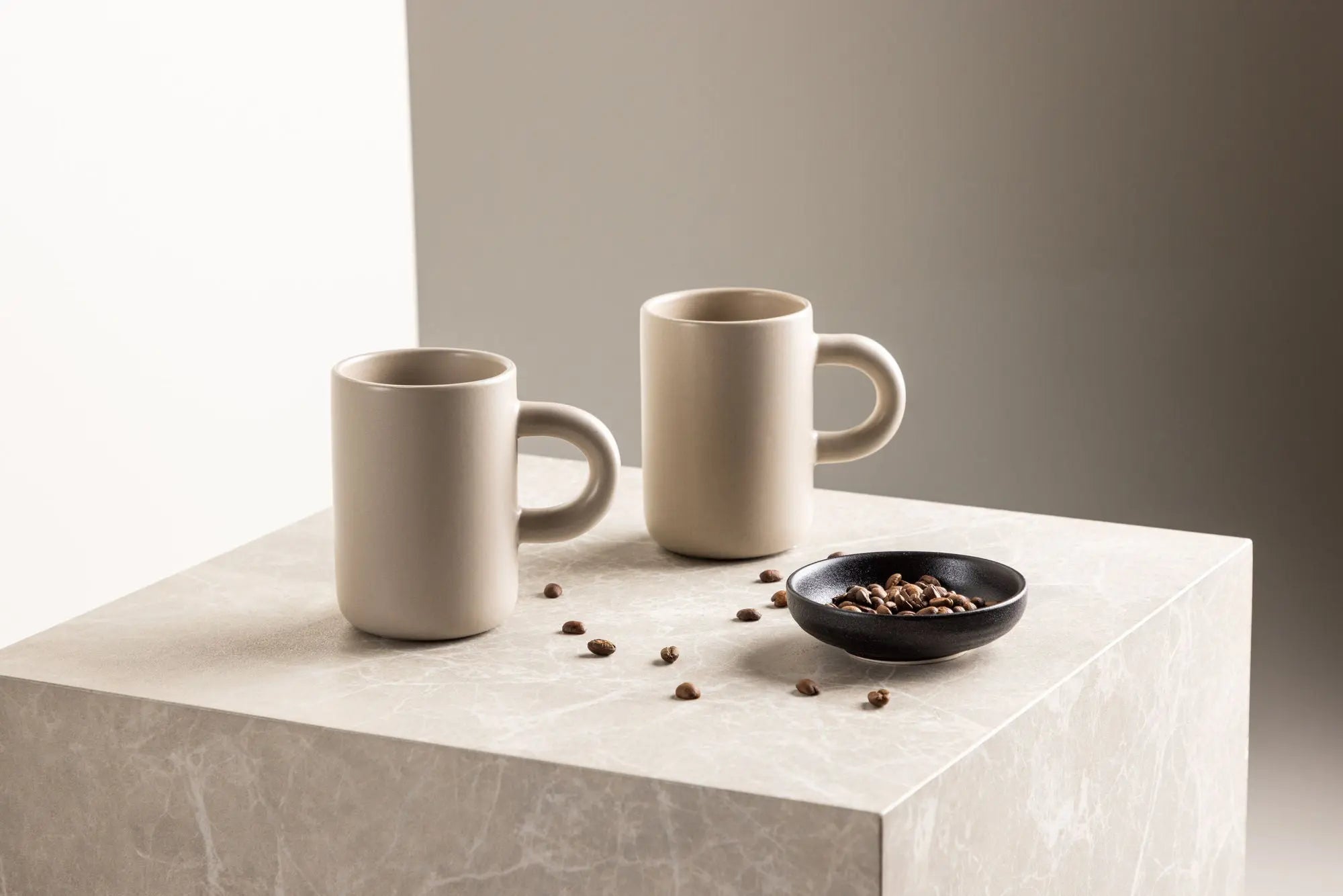 Lot de 2 tasses à thé - ø7 - Porcelaine à la cendre d'os