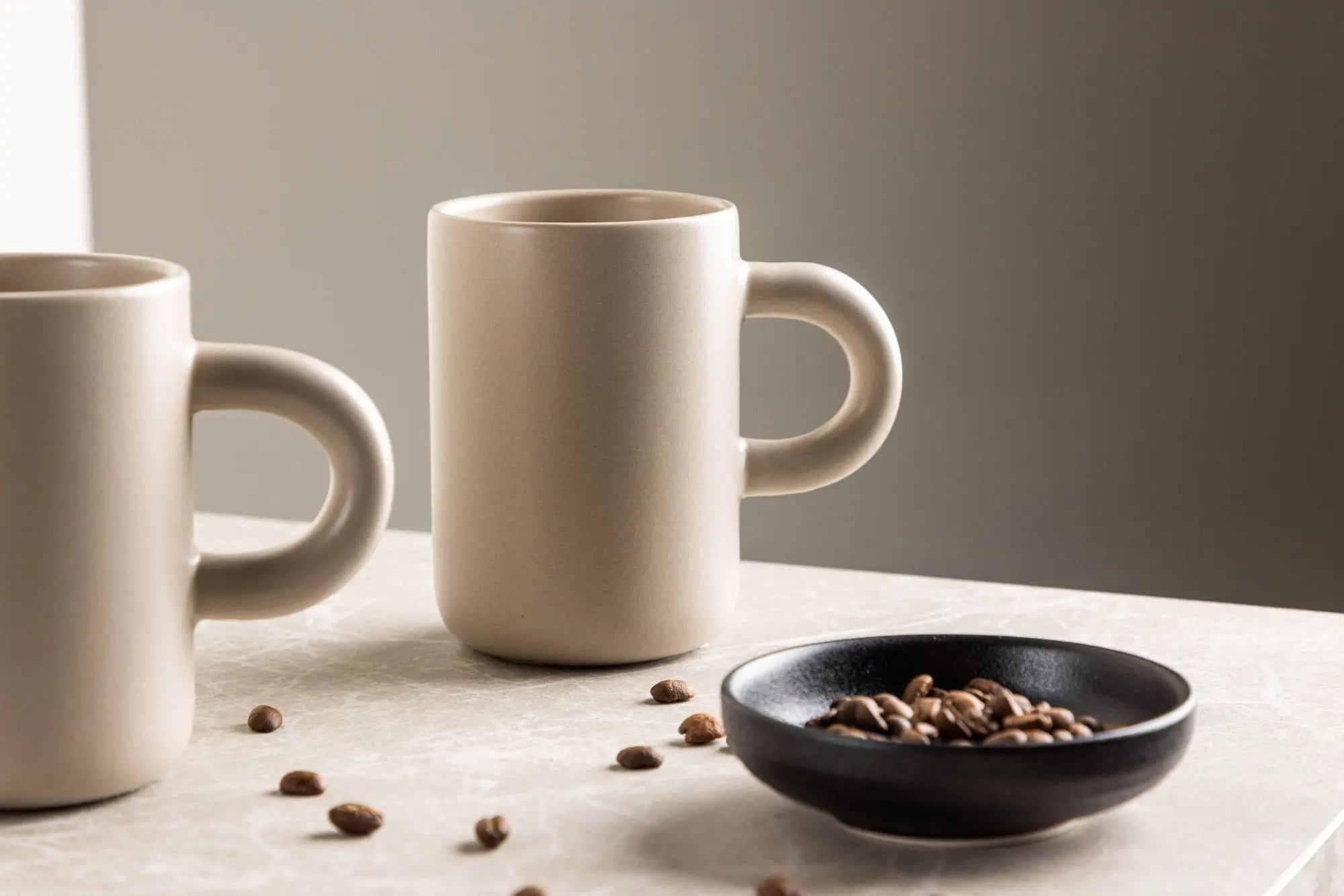 Lot de 2 tasses à thé - ø7 - Porcelaine à la cendre d'os
