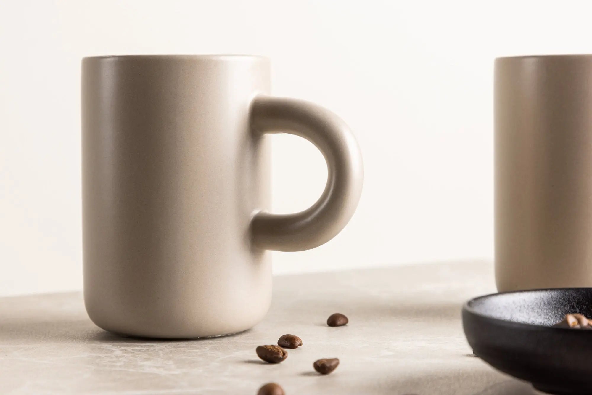 Lot de 2 tasses à thé - ø7 - Porcelaine à la cendre d'os