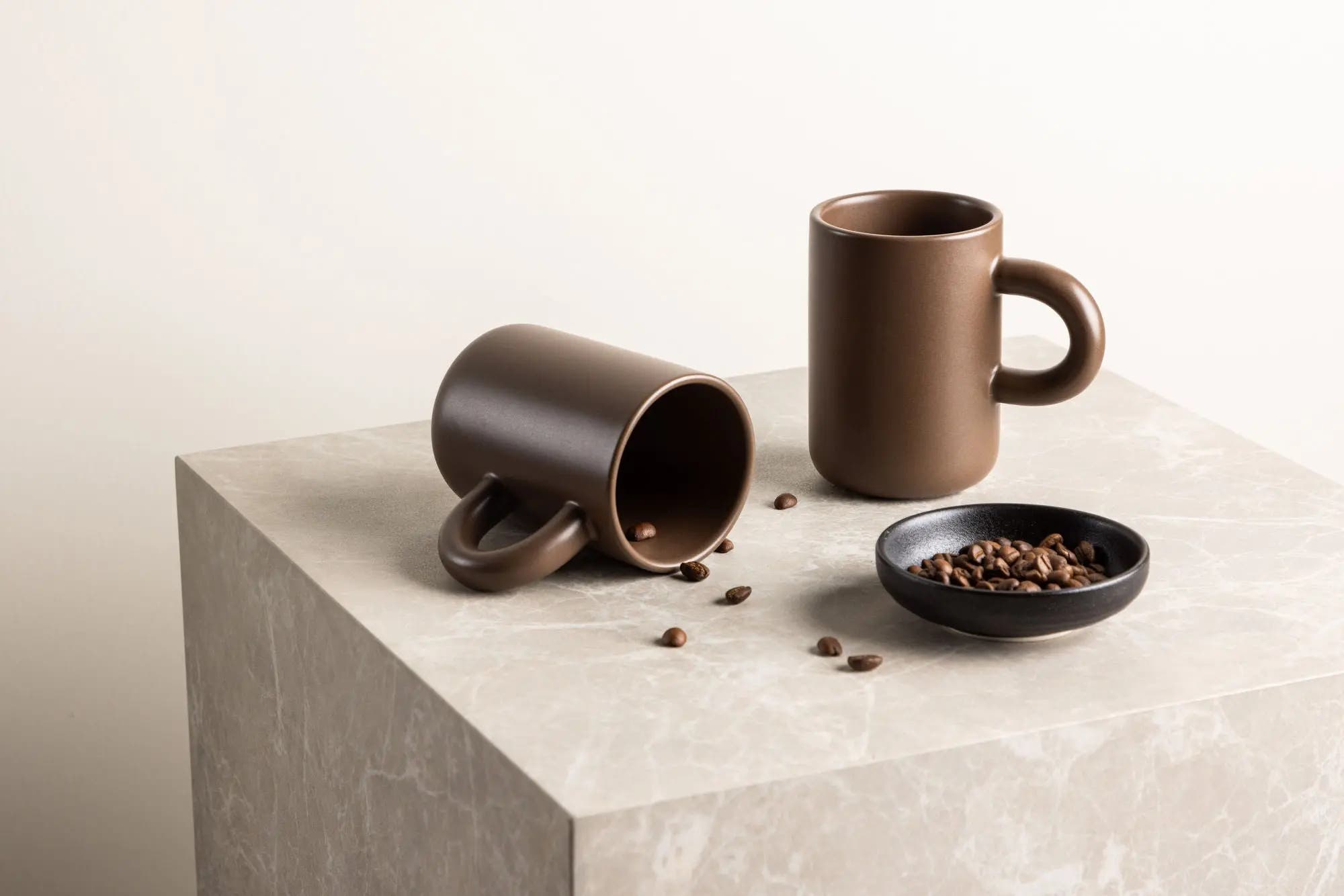 Lot de 2 tasses à thé - ø7 - Porcelaine à la cendre d'os