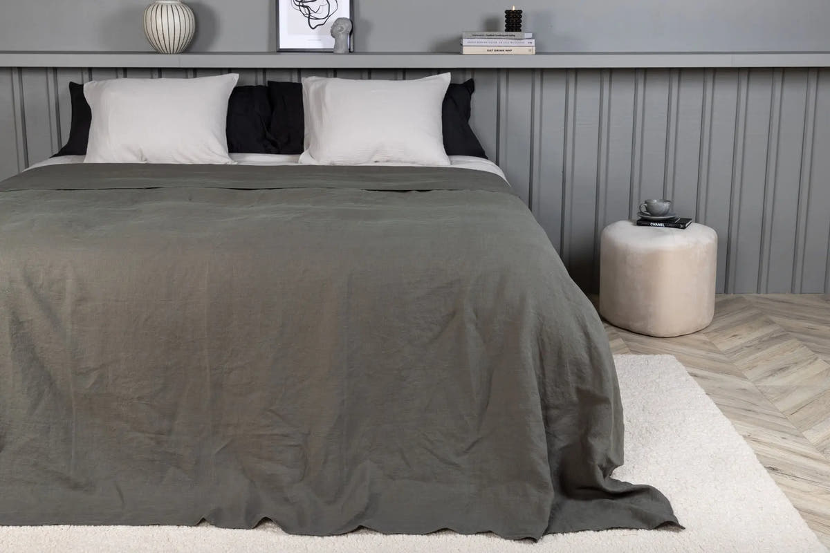 Dessus de lit en lin Milo - 260 x 180 - Polyester Lin