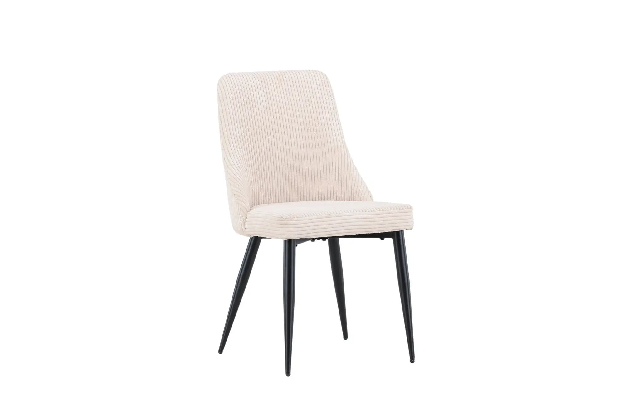 Lot de 2 chaises de salle à manger Leone - 57*48*89 - Polyester velours côtelé