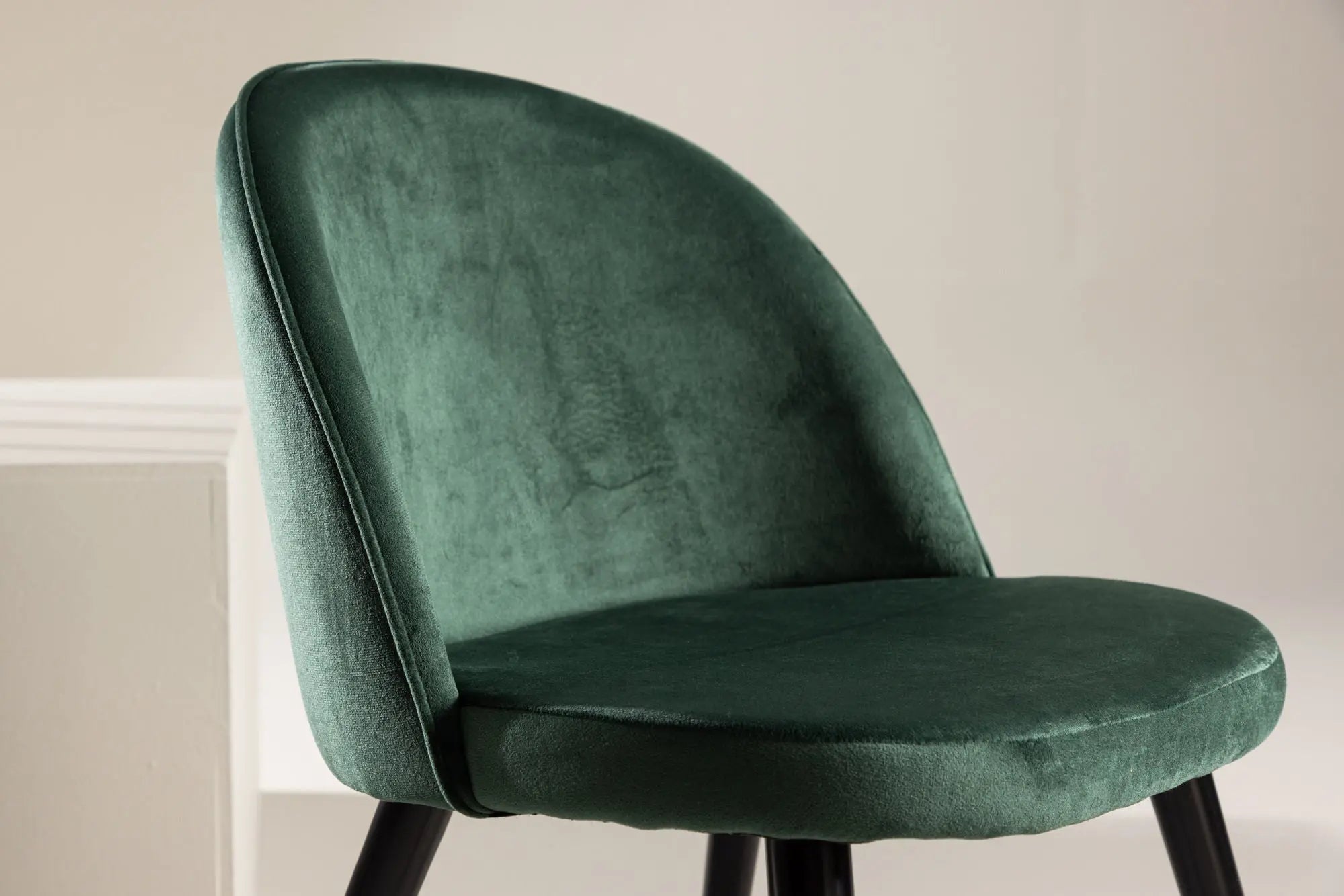 Lot de 2 chaises de salle à manger Velvet - 57 x 76,5 x 50 - Polyester Velvet